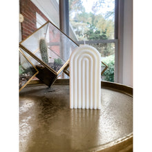 Load image into Gallery viewer, Tall Rainbow Arch Candle - Beige
