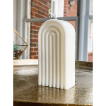 Load image into Gallery viewer, Tall Rainbow Arch Candle - Beige
