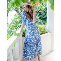 Load image into Gallery viewer, Lilit Midi Dress - Blue Floral
