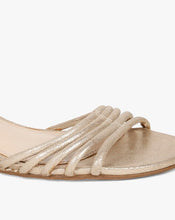 Load image into Gallery viewer, Dune London "Kayleen" Gold Wedge Sandals- 8
