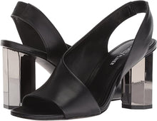 Load image into Gallery viewer, Donald Pliner "Ella" Black Leather Sling Backs- 9
