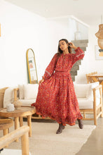 Load image into Gallery viewer, Scarlet Floral Bohemian Maxi Dress
