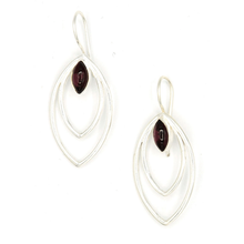 Load image into Gallery viewer, Leaf Drop Earrings - Silver
