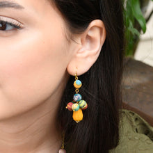 Load image into Gallery viewer, Dangle Kantha Cluster Earrings

