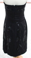 Load image into Gallery viewer, BCBG Max Azria Black Sequin Strapless Cocktail Dress- 08
