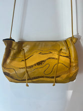 Load image into Gallery viewer, Vintage Carlos Falchi Yellow Patchwork Handbag
