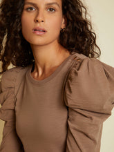 Load image into Gallery viewer, Krista Puff Sleeve Party Tee - Sahara

