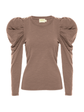 Load image into Gallery viewer, Krista Puff Sleeve Party Tee - Sahara
