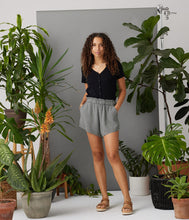 Load image into Gallery viewer, Black and Ivory Checkered Shorts
