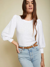 Load image into Gallery viewer, Loren Smocked Peasant Tee - White
