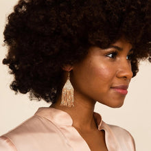 Load image into Gallery viewer, Rose Gold Luxe Petite Fringe Earrings
