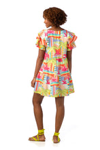 Load image into Gallery viewer, Tiered Tropical Ruffle Sleeve Dress
