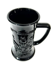 Load image into Gallery viewer, Vintage Indiana Glass Tiara Black Beer Stein Tavern Scene Mug
