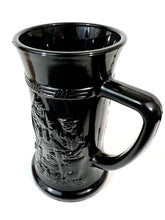 Load image into Gallery viewer, Vintage Indiana Glass Tiara Black Beer Stein Tavern Scene Mug
