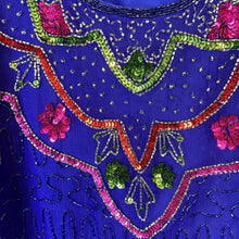 Load image into Gallery viewer, Cervelle Vintage Beaded Royal Blue Top - 1XL
