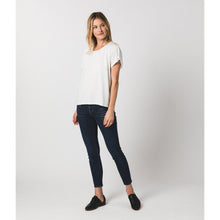 Load image into Gallery viewer, Women's White Raglan Crew Tee
