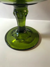 Load image into Gallery viewer, Indiana Glass Olive Green Scallop Teardrop Compote
