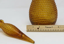 Load image into Gallery viewer, Diamond Point Amber Empoli Genie Bottle
