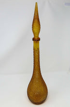 Load image into Gallery viewer, Diamond Point Amber Empoli Genie Bottle

