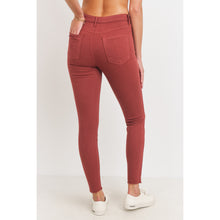 Load image into Gallery viewer, Wine Scissor Cut Skinny Jean
