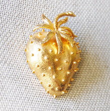 Load image into Gallery viewer, Vintage Dubarry Gold Strawberry Brooch
