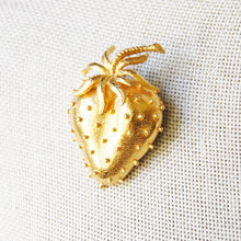 Load image into Gallery viewer, Vintage Dubarry Gold Strawberry Brooch
