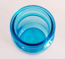 Load image into Gallery viewer, Vintage Belgium Glass Turquoise Apothecary Jar

