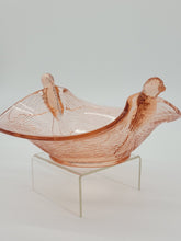 Load image into Gallery viewer, Fenton Pink Bird Handles Glass Bowl

