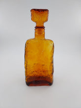 Load image into Gallery viewer, Empoli Amber Hand Blown Bark Decanter
