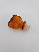 Load image into Gallery viewer, Empoli Amber Hand Blown Bark Decanter
