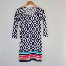 Load image into Gallery viewer, Lilly Pulitzer 3/4 Sleeve Knit Fishes Dress - Size Small
