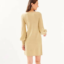 Load image into Gallery viewer, Lilly Pulitzer Gold Sweater Dress - Small
