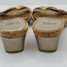 Load image into Gallery viewer, Stuart Weitzman Gold Cork Slides - Size 6.5
