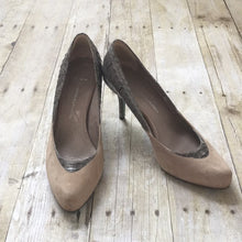 Load image into Gallery viewer, Lisa for Donald J Pliner Suede and Snake Heels - 7.5
