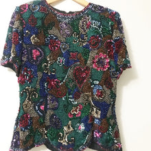 Load image into Gallery viewer, Black Tie By Oleg Cassini Beaded Top- M
