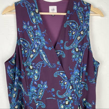Load image into Gallery viewer, Cabi Eggplant Paisley Midi Dress - Size 8
