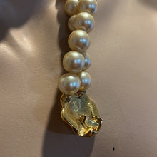 Load image into Gallery viewer, Vintage Kenneth Jay Lane for Avon Lion Head Faux Pearls Necklace
