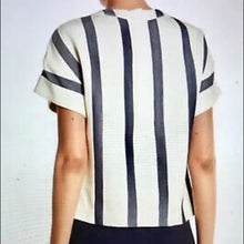 Load image into Gallery viewer, Grey By Jason Wu Ivory + Navy Stripe Top- 2
