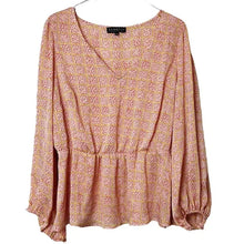 Load image into Gallery viewer, Eloquii Dotted Long Sleeve Blouse- 16
