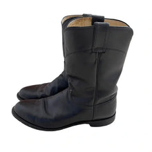 Load image into Gallery viewer, Men's Justin Black Leather Cowboy Boots - 8 EE
