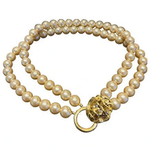 Load image into Gallery viewer, Vintage Kenneth Jay Lane for Avon Lion Head Faux Pearls Necklace
