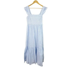 Load image into Gallery viewer, Gal Meets Glam Blue Striped Maxi Dress - 10
