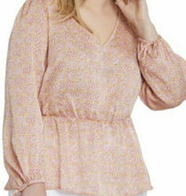 Load image into Gallery viewer, Eloquii Dotted Long Sleeve Blouse- 16
