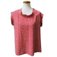 Load image into Gallery viewer, Cabi Red And White Dottles Sleeveless Blouse- S
