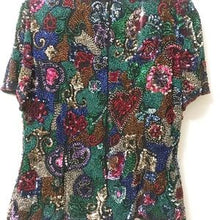 Load image into Gallery viewer, Black Tie By Oleg Cassini Beaded Top- M
