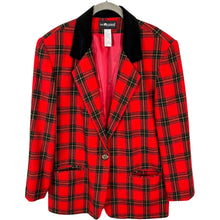 Load image into Gallery viewer, Vintage Sag Harbor Red Plaid Blazer- 4P
