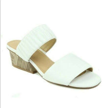 Load image into Gallery viewer, Vaneli White Nappa Sandals Block Heel - 9 N
