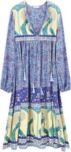 Load image into Gallery viewer, R. Vivimos Boho Peacock Dress - Size Large
