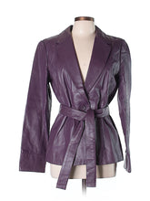 Load image into Gallery viewer, Vintage Spiegel Purple Leather Jacket- 6
